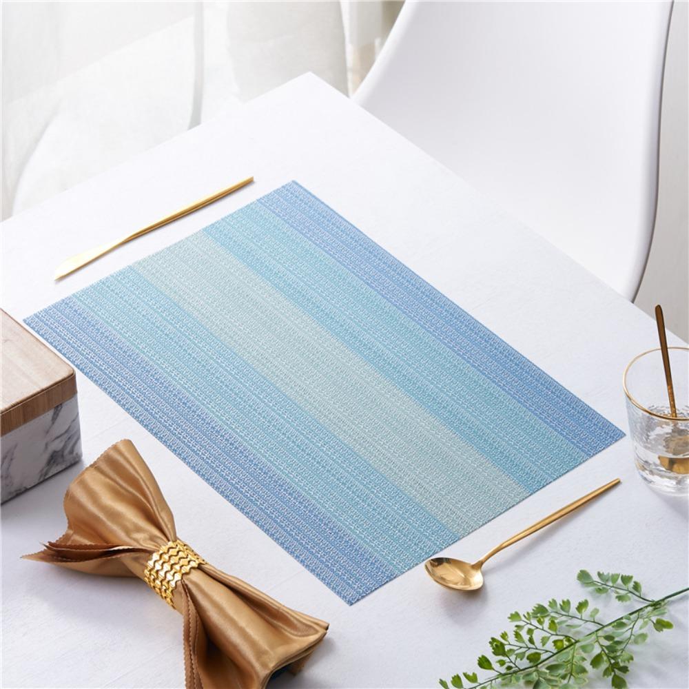 

6 шт. Водонепроницаемый коврик для стола Нескользящая изоляционная подкладка Практичный полосатый плейсмат Чайный столик Style A