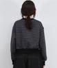 Deumakeu Stripe Crop Sweatshirt - Black