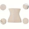 Breathable Mesh Waist Traine Slimming Body Shaper Belt with Triple-Row Hooks, Elastic Fitness & Postpartum Support, Seamless Design