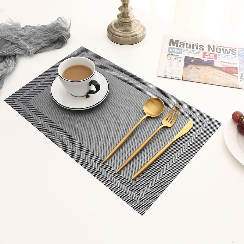 1Pc 45x30cm Rectangular Placemat Simple Heat Insulation Anti-scalding Coaster Home Dinner Table Plate Mat