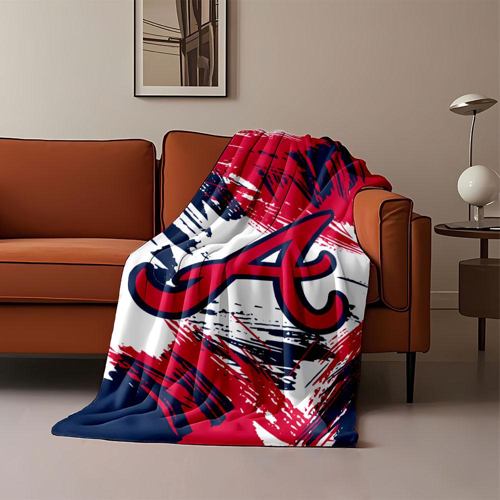 Red "A" On Abstract Brush Strokes Print Blanket Soft and Cozy Perfect for the Living Room Bed Sofa or a Nap,gift