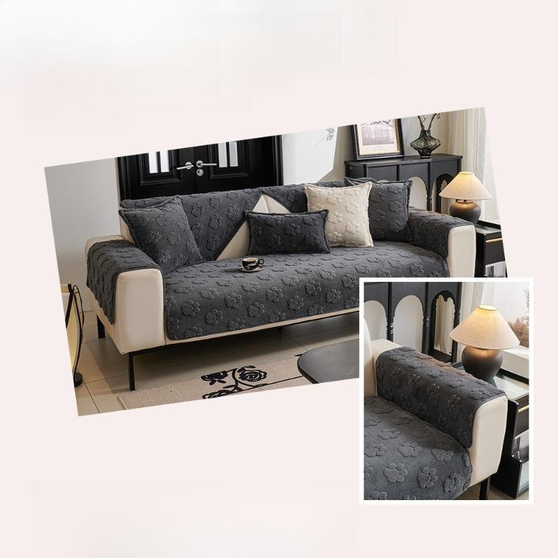 Shu cotton lint sofa cushion autumn and winter one-piece anti-skid anti-cat scratch seat cushion simple and high gram weight