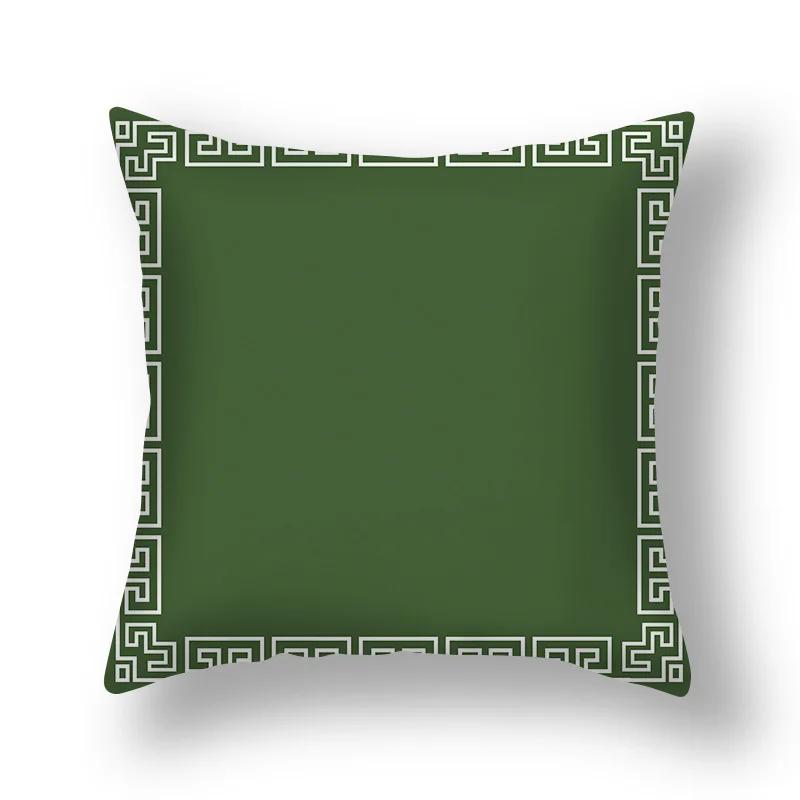 Nordic minimalist geometry fresh green pillowcase home living room bedroom sofa decoration cushion cover