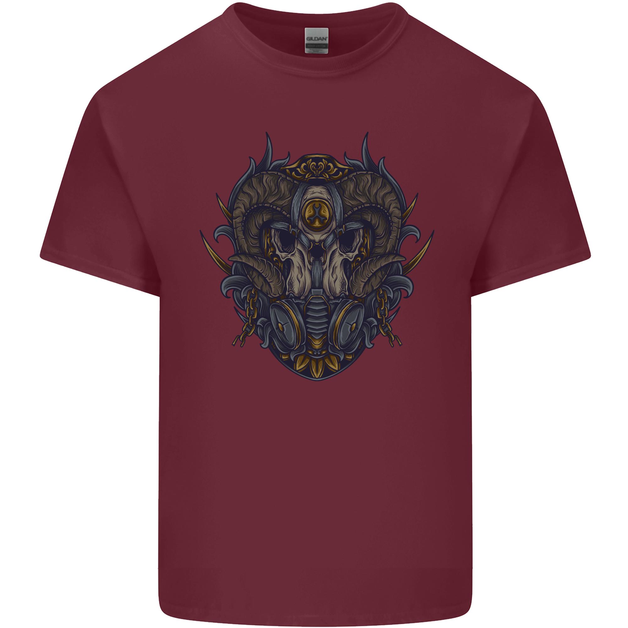 Ram Skull With Respirator Unisexs Light Cotton TShirt S