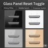 Glass Panel Wall Middle Switch LED Retro Toggle Button Reset Light Cross Switch EU UK Standard 2Gang 3Way Staircase Switch