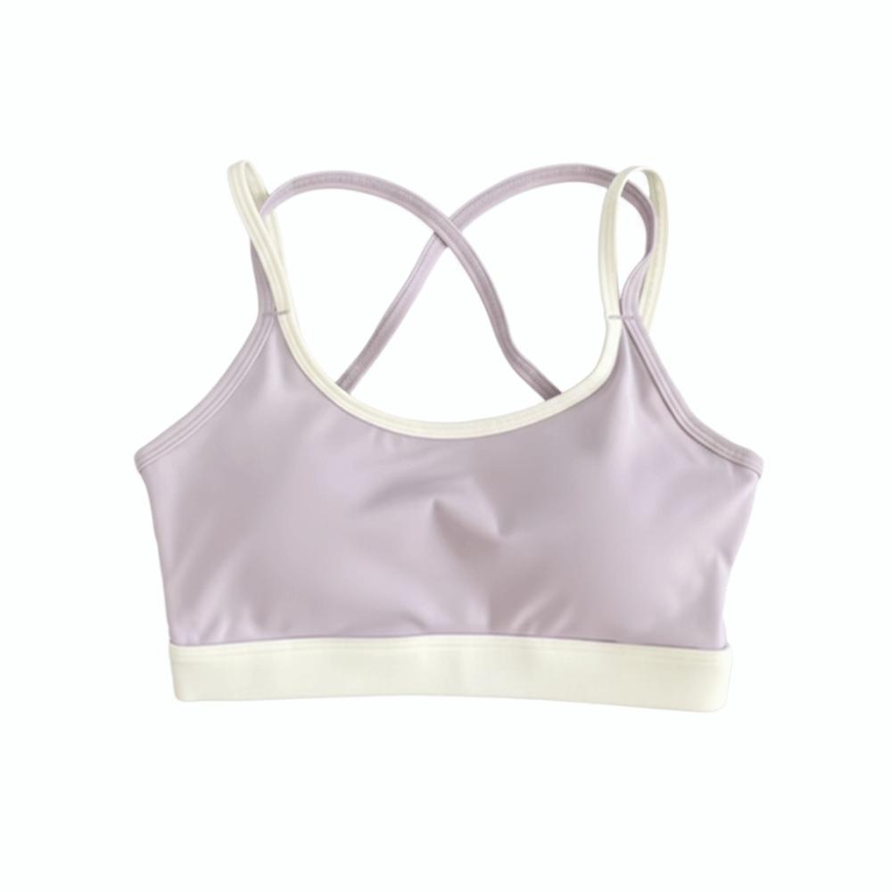

Beauty Back Seamless Sports Bra Anti-shake Yoga Soft Bra Color Blocking Underwear for Women Women M