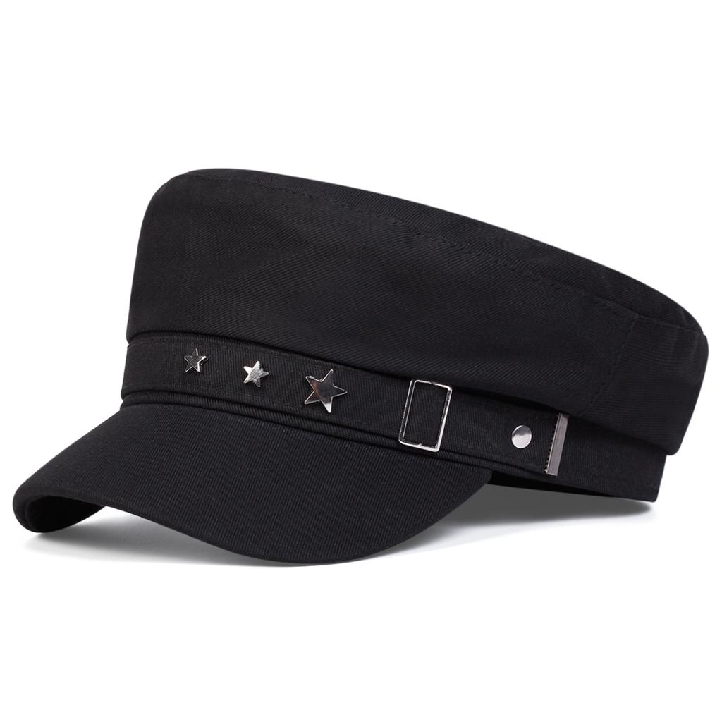 1Piece Men Vintage Star Navy Cap Outdoor Sunscreen Leisure Hat Spring Autumn Travel Tourism Beach Vacation