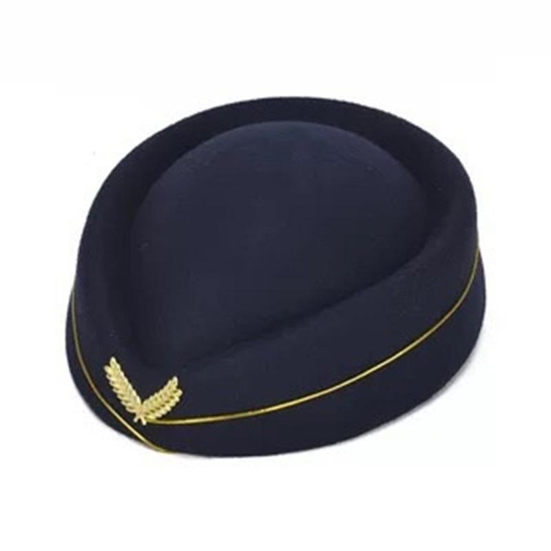 Air Hostesses Hat Stewardess Hat Beret Hat Women Formal Uniform Caps Accessory Party Hats Costume Accessories