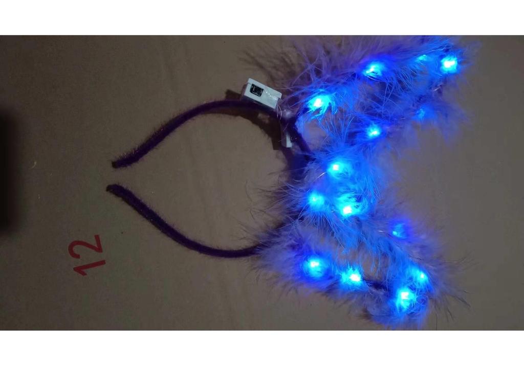 StellaLou Luminous Plush Rabbit Ear Headband & Hair Clip