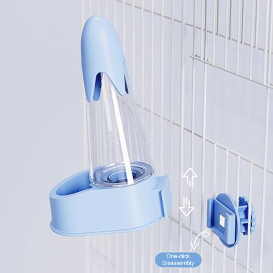 Parrot Water Feeder 125ml Bottle Automatic Water Dispenser Birdcage Water Dispenser Bird Feeder with Anti-Splash Base for Horizontal And Vertical