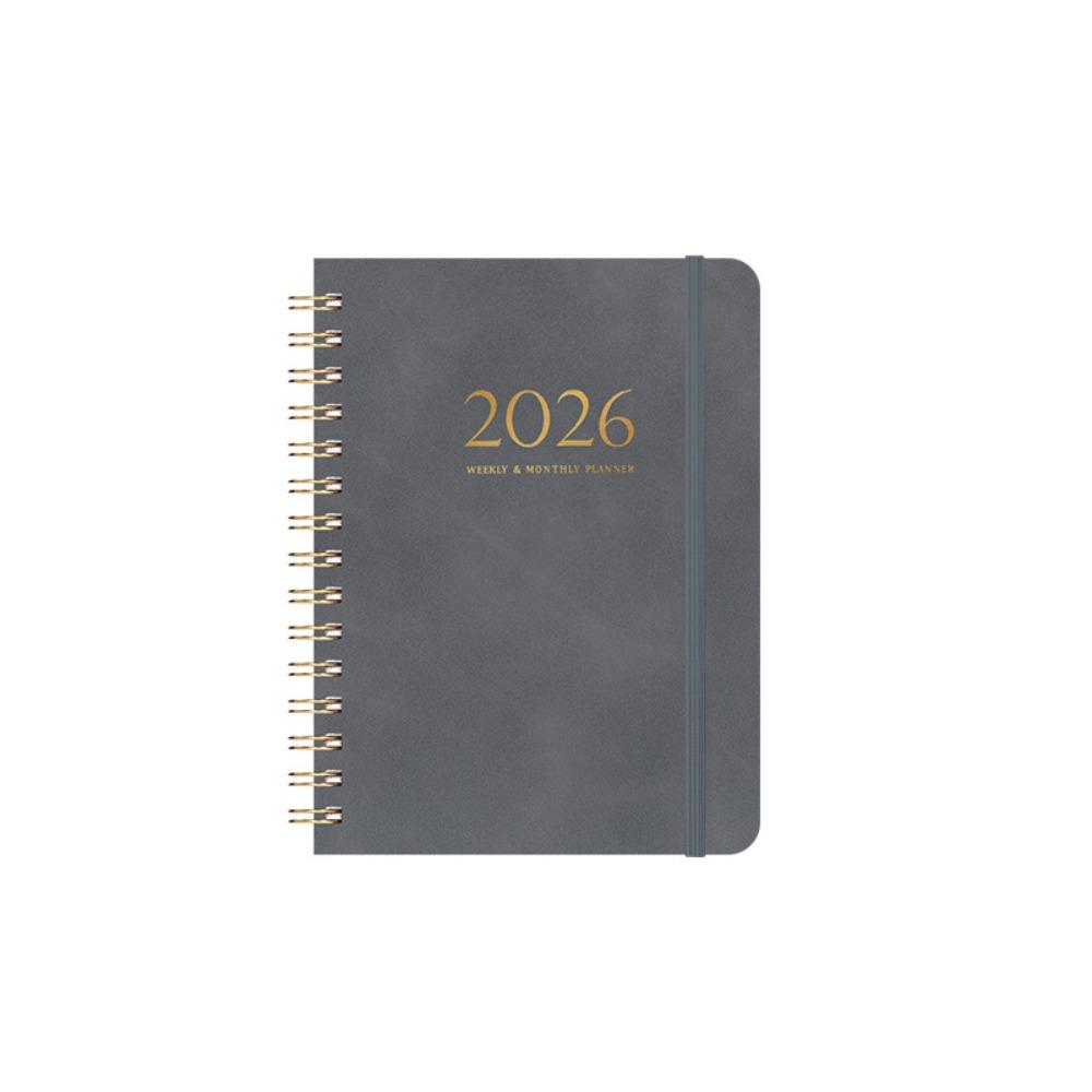 PU Leather Cover Coil Schedules Notebooks A5 Daily Notebook Daily Planner Notepad  Record