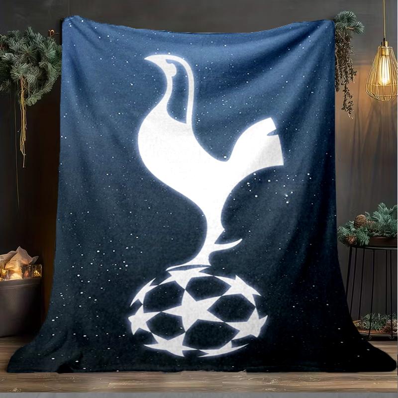 1 Stück Tottenham Hotspur F.C Design Gedruckte Weiche Flanelldecke Überwurf für Schlafzimmer Wohnzimmer Sofa Camping Reise Fan Geschenke Weihnachtsgeschenke