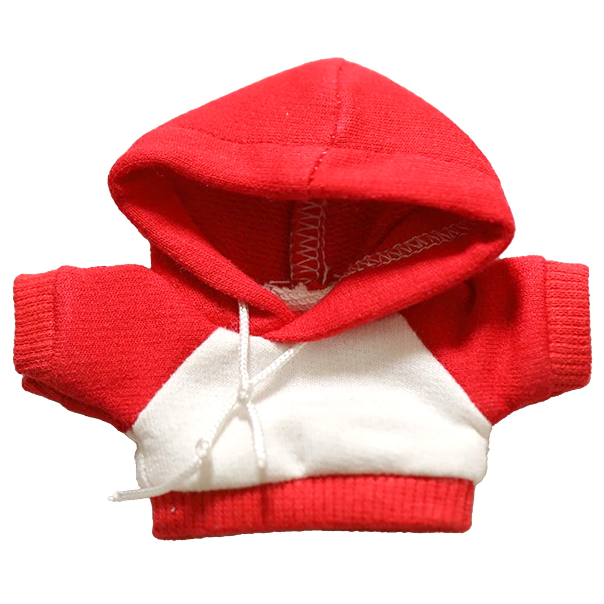 Two-tone Hoodie, 10cm Plush Toy, Red, Kigurumi, Accessories, Otaku, Doll, Mascot, Kpopdoll, Costume [Used]