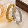 10mm Braided Stretch Strap Open Bracelet,Personalised Mesh Cuff Bracelets,Stainless Steel Women's Bracelet,Fashion Jewelry Gifts