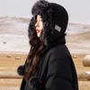 Windproof Fleece Lined Trapper Hat Pom Poms Winter Cycling Hat Ear Flap Ushanka Hat  Winter Season