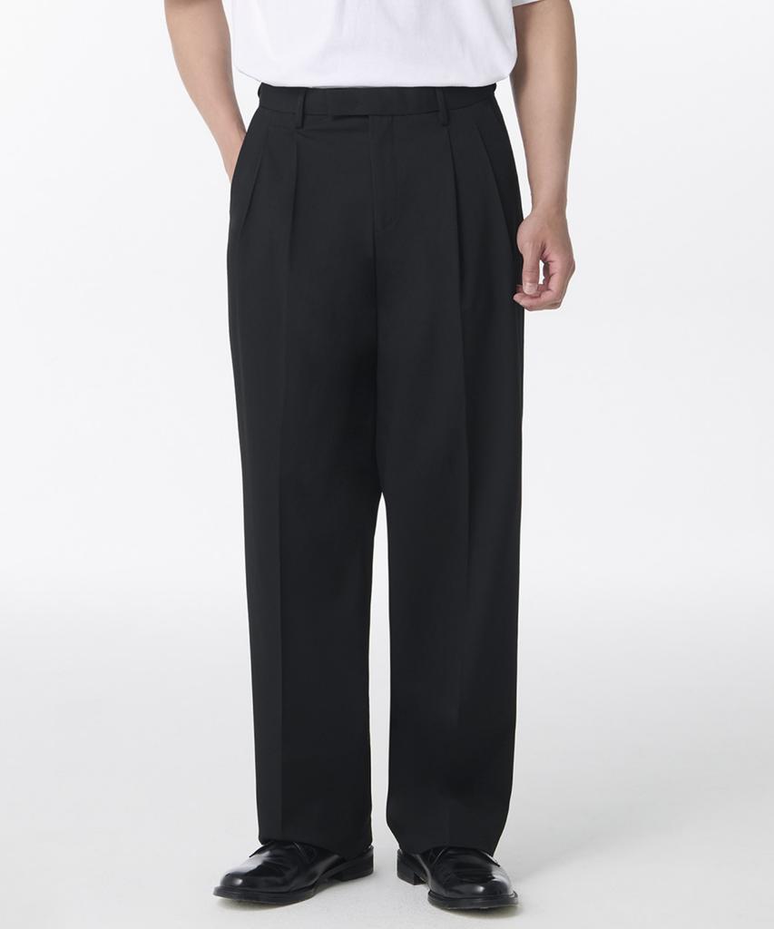 Musinsa Standard Recycled Two-Tuck Wide Hidden Banding Slacks 2-Pack