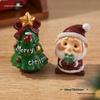Festive Tabletop Ornaments: Santa Claus & Snowman Scene with Small Gifts