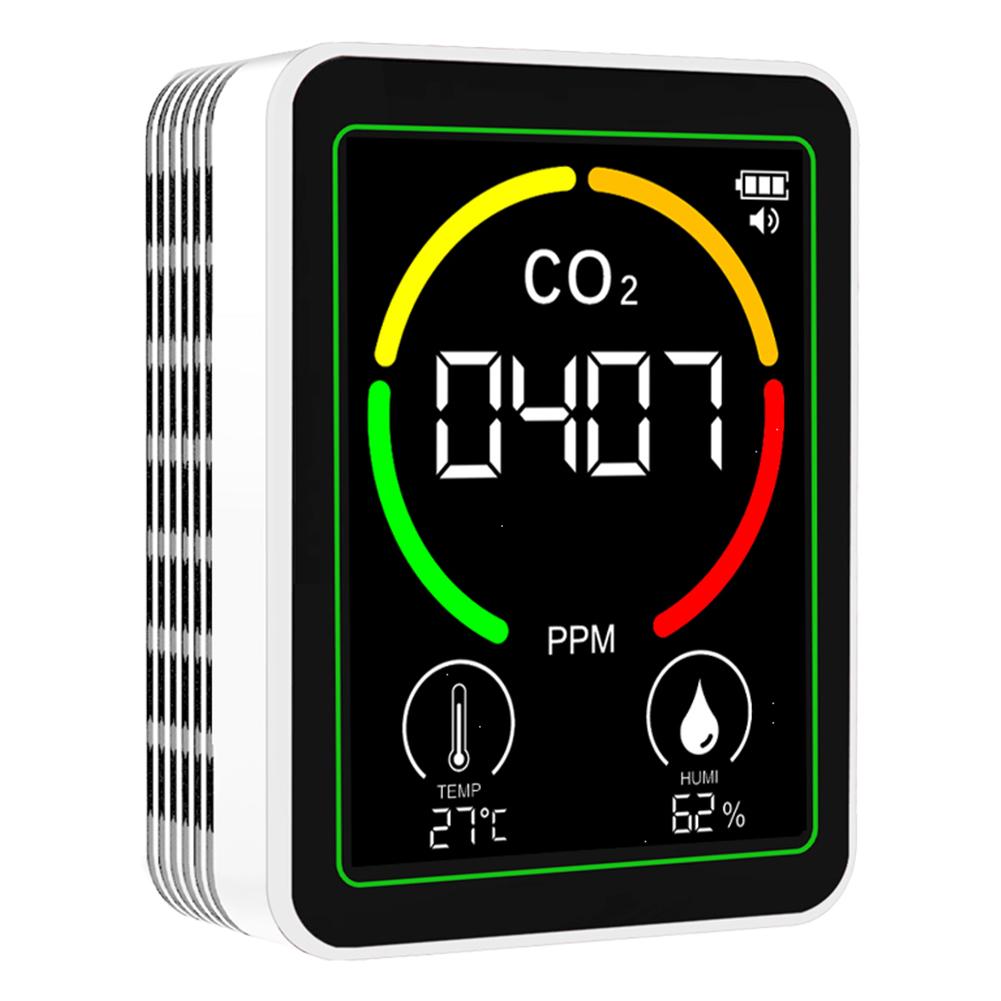 3 In 1 TVOC Detector LED Digital Display Temperature Humidity Monitor Backlit Greenhouse Gas Monitor for Agricultural Production