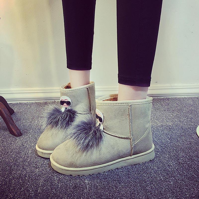 2025 Winter New Snow Short Boots Children Korean Version of Japanese Students Cute Bread Velvet Cotton Shoes Tide