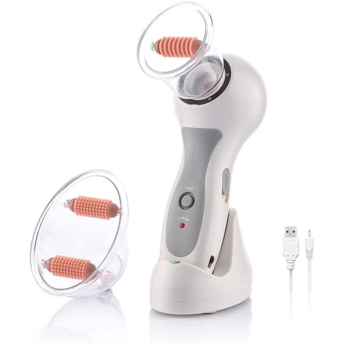 Masseur Anti-Cellulite Électrique - CELLUSTOP - Portatif - 2 Ventouses - Blanc - USB163