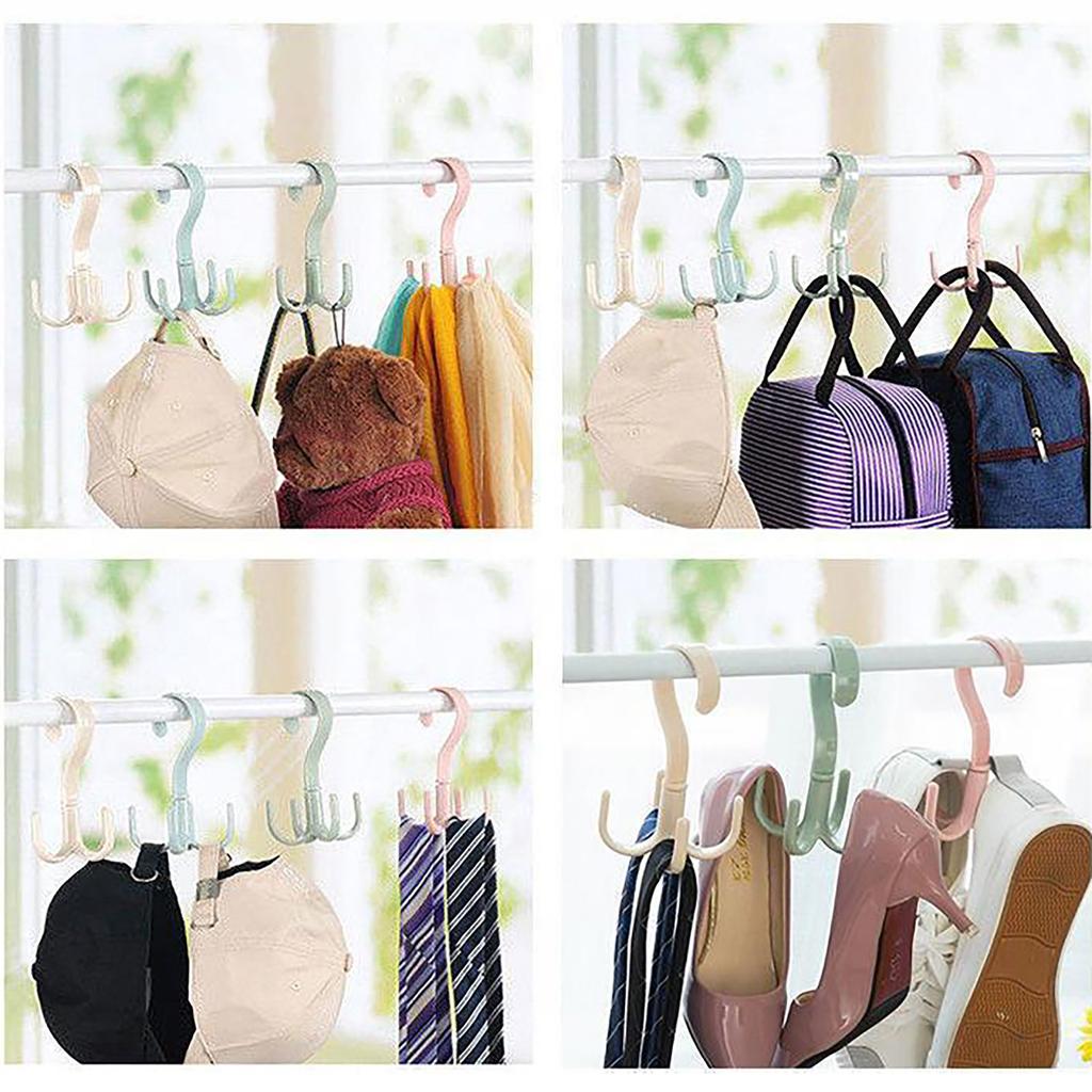 8 Stück 4 Krallen Kleiderbügel 360 Grad Drehbarer Kleiderbügelhaken Verdickt Starke Tragfähigkeit