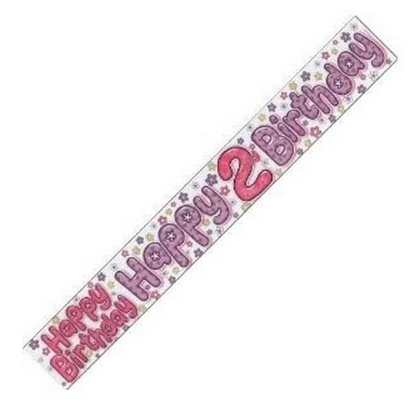 Expression Factory Age 2 Plastic Flowers Banner One Size