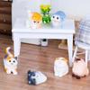 4Pcs/se Handicraft Cat Sculpture DIY Animal Statue Creative Simulation Kitten Ornaments Desktop