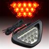 F1 Style LED Rear Tail Brake Stop Light 3rd Strobe Safety Fog Lamp Bumper Clear