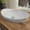 Built-In Washbasin 55X33 Cm White Gloss Oval Boat Dessi Home