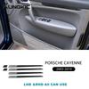 KUNGKIC Ekte Mykt Karbonfiber Dørdekorasjonsklistremerke For Porsche Cayenne 2003 2004 2005 2006-2010 Dekor Interiør Biltilbehør