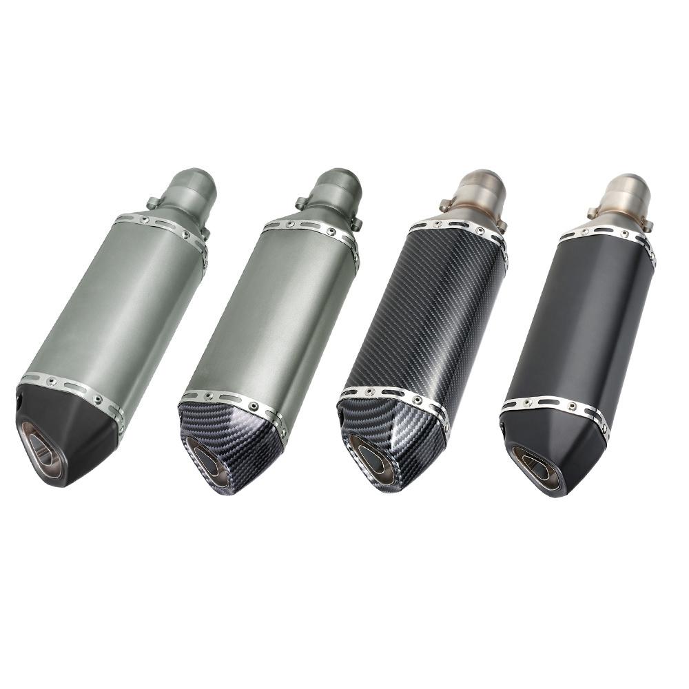 3851mm Metal  Colour Small Hexagon Carbon Fiber Colour Oblique Tail Refit Exhaust Muffler With Fit