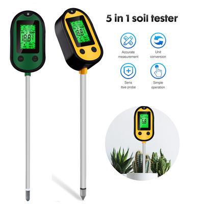 Soil PH Meter 4/5 In 1 Sunlight Hygrometer LCD Digital Garden Plant Flowers Temp Monitor Sensor Environmental Humidity Test Tool
