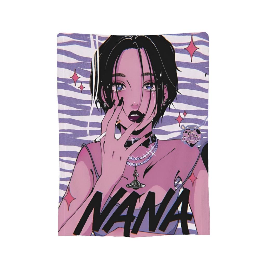Nana Anime Manga Blankets Coral Fleece Plush Printed Breathable Ultra-Soft Throw Blanket for Home Outdoor Rug Piece