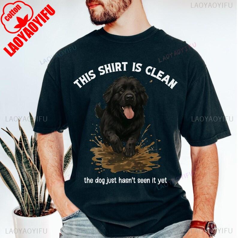 

Футболка Ньюфаундленд Смешная футболка с собакой Подарок для любителя питомцев Собачий юмор День матери День отца Унисекс футболка Винтажная футболка Хлопковые футболки S