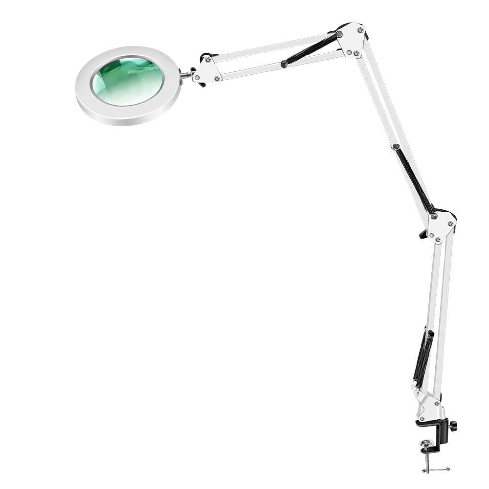 72LED Magnifying Glass  Three Stage Folding 8X Illuminated Magnifier USB for Soldering Iron Repair/Table Lamp/Skincare Beauty