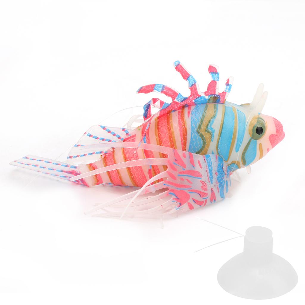 Lifelike Silicone Artificial Glowing Fish with Suction Cup for Aquarium Decoration