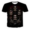 T-shirt shirt costumes streetwear 3D crâne crâne polyester Noir