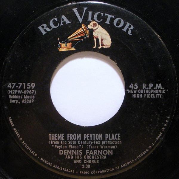 

7inch Record DENNIS FARNON & HIS ORCHESTRA & CHO - Theme From Peyton Place / Vienna Bo 477159 RCA VICTOR 1958 US Pop Used