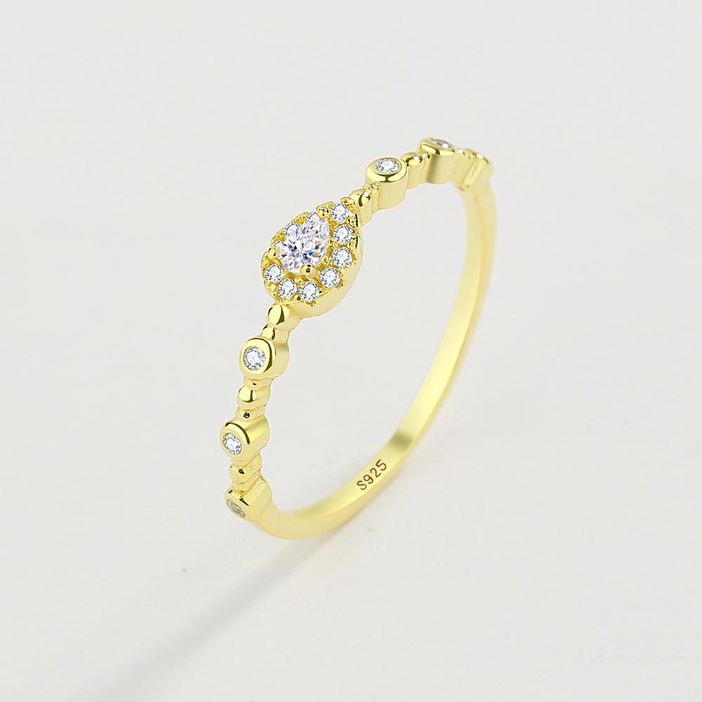 2022 NOVÝ módní kulatý prsten pro ženy Skutečný minimalistický S25 Sterling Silver Oslnivý diamantový křišťálový prstýnek na svatbu