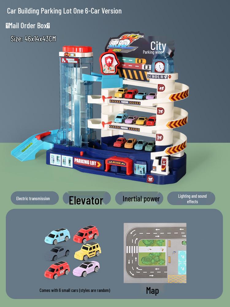 Dinosaur Mountain Adventure Track & Parking Lot Toy Set