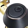 Ball Door Knob Universal Protection Classic Entrance Keyed Interior Door Knob for Home Use Black