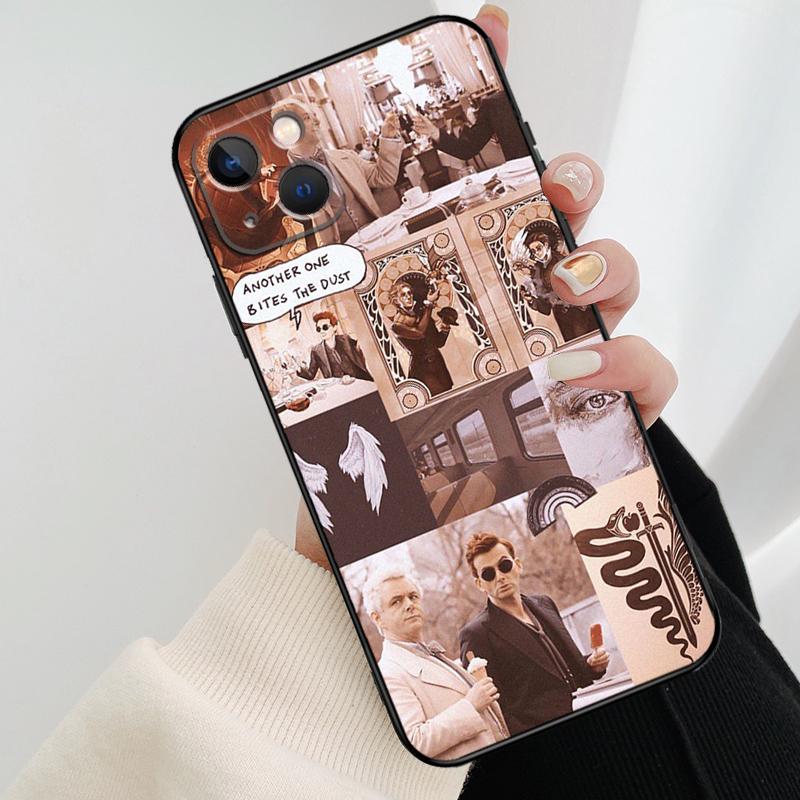 Good Omens Case For iPhone 12 11 13 14 15 16 Pro Max Mini Cover For iPhone XR X XS Max Plus Phone Case