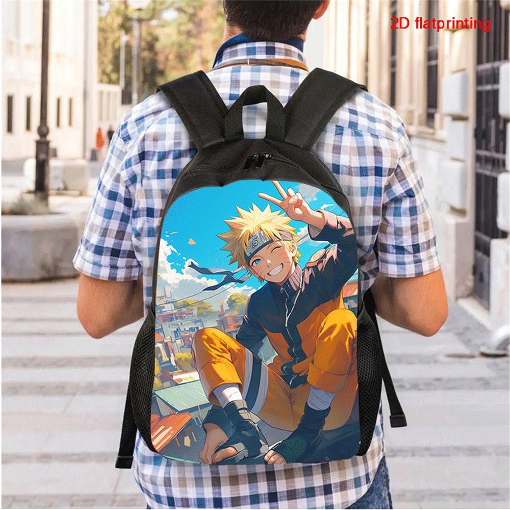 2Pcs Set NARUTO Kids Backpack With Pencil Bag Lightweight Durable School Bag For Boys Girls 5-10 Years Student Supplies
