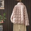 Womens Lightweight Short Down Jacket With Stand Collar 50% Duck Fill Warm Winter Coat