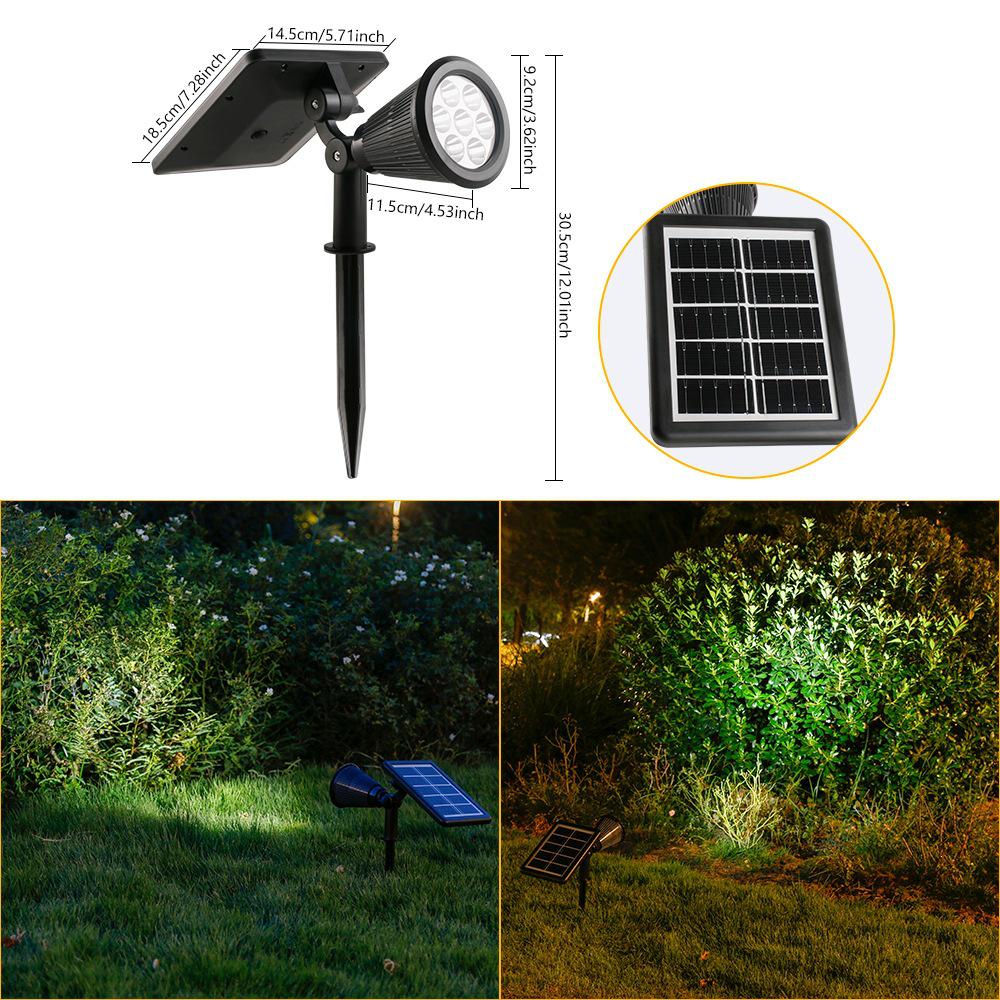 Rainproof Dual-Use Solar Spotlight for Garden and Lawn Decoration