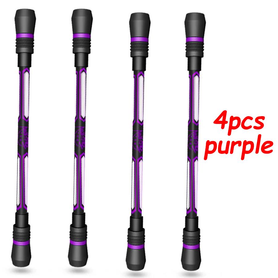 

4pcs Black Signature Rolling Finger Rotating Pens Finger Spinning Pen Daily Office Writing Pen Replaceable Stress Relief Pen
