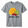 Unisex 100 Cotton Oversize T Shirt Joyful Bite Unisexgo Kiwi Cherry Print Casual Summer Short Sleeve Tee