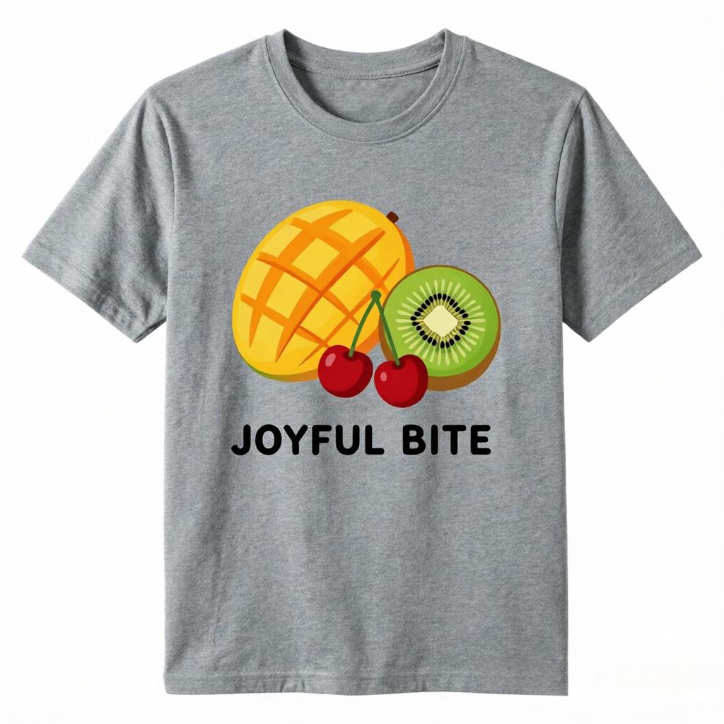 Unisex 100 Cotton Oversize T Shirt Joyful Bite Unisexgo Kiwi Cherry Print Casual Summer Short Sleeve Tee