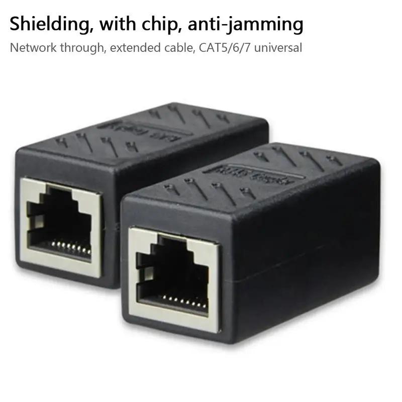 1/5/10/20PCS RJ45 Coupler Ethernet Extender 1000Mbps LAN Connector Cat6/Cat5e Ethernet Cable Extender Adapter Female to Female