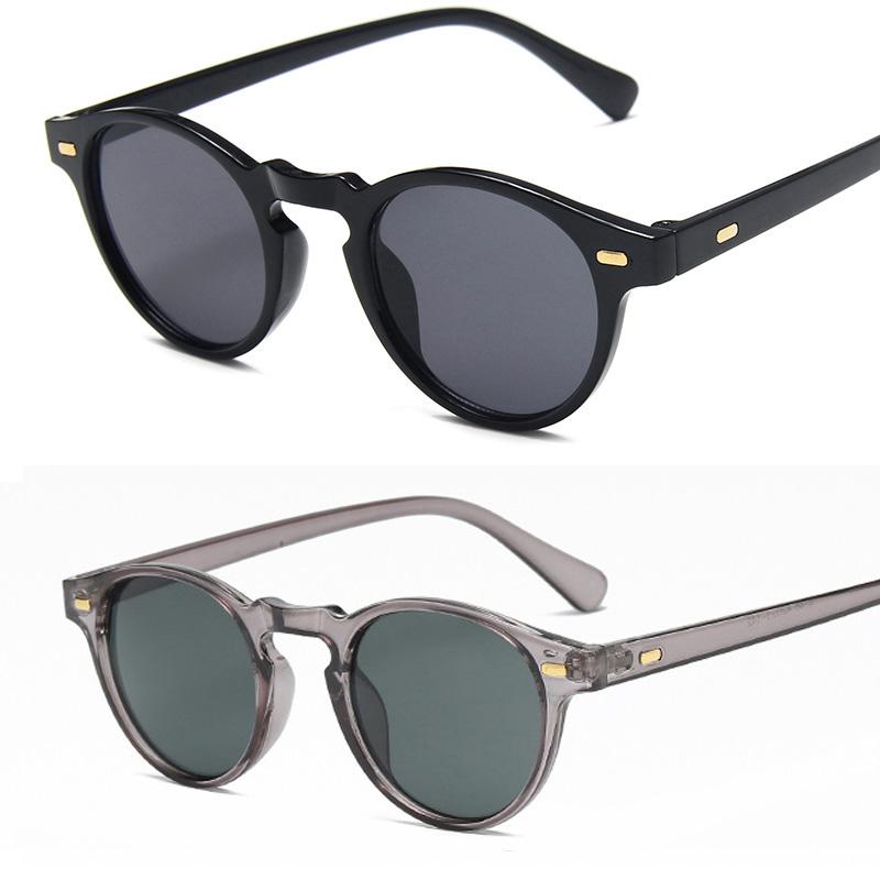 2PCS Classic Fashion Round Sunglasses Women Men Simple Trend Brand Designer Sun Glasses Fishing Male Female Glasses UV400